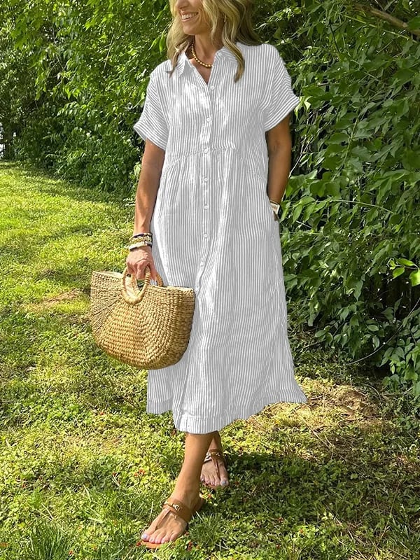 My™ | Randig skjortklänning för avslappnad sommarstil
