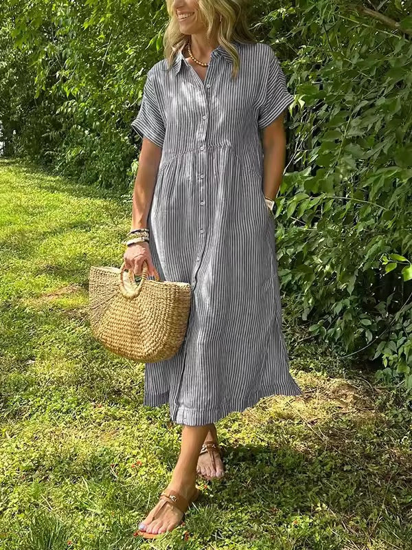 My™ | Randig skjortklänning för avslappnad sommarstil