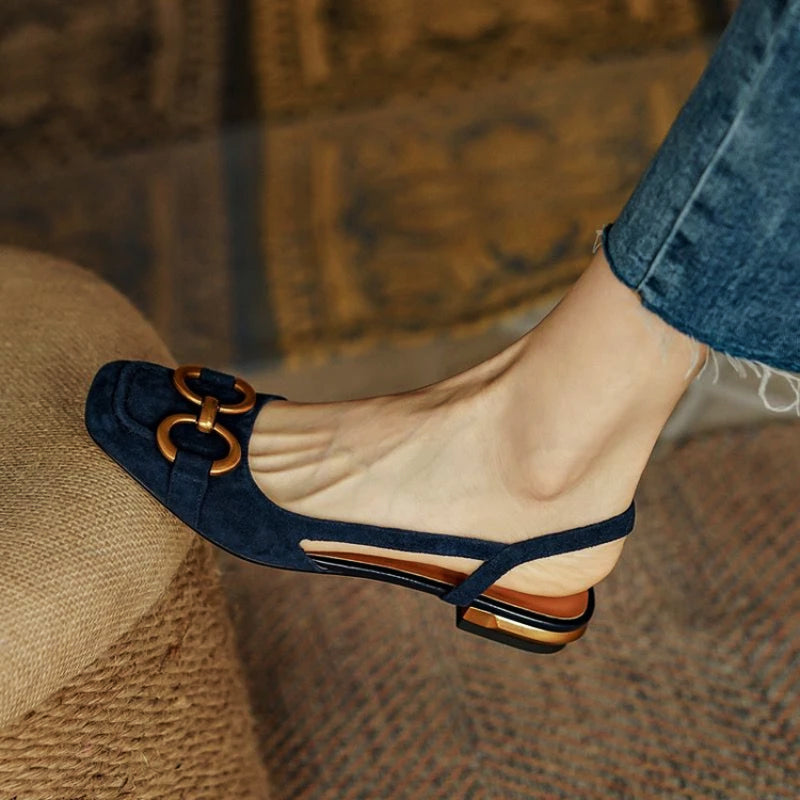 Lajla™ | Eleganta Slingback Flats med Statementdetalj