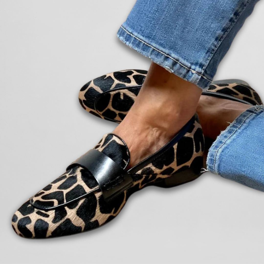 Tess™ | Loafers med Djurmönster för Stil & Komfort