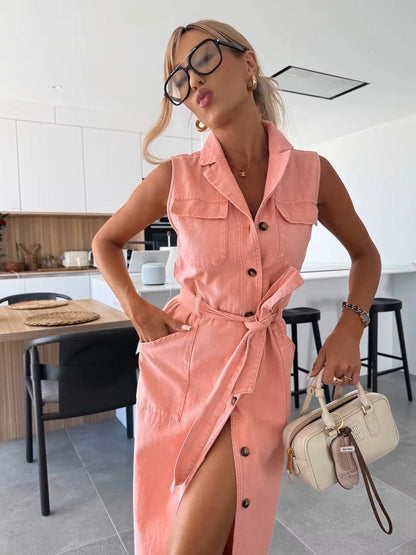 Linnea™ | Casual-Chic Maxiklänning i Denim