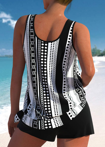Ragna - Tankini med Tropiskt Mönster