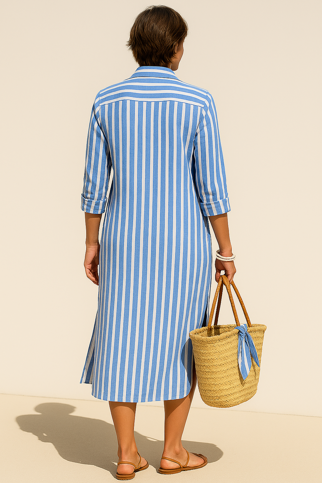 Loes™ | Sommarklänning med Strandränder och Lätt Känsla