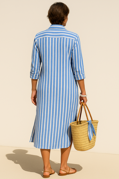 Loes™ | Sommarklänning med Strandränder och Lätt Känsla