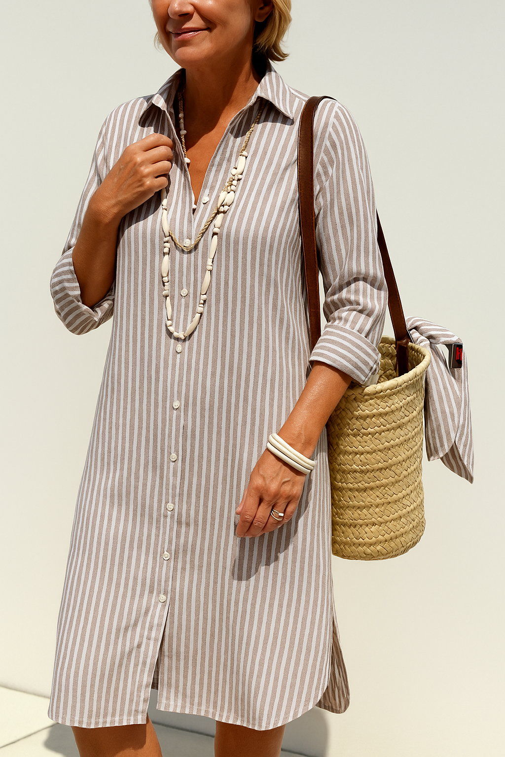 Loes™ | Sommarklänning med Strandränder och Lätt Känsla