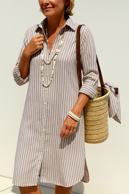 Loes™ | Sommarklänning med Strandränder och Lätt Känsla