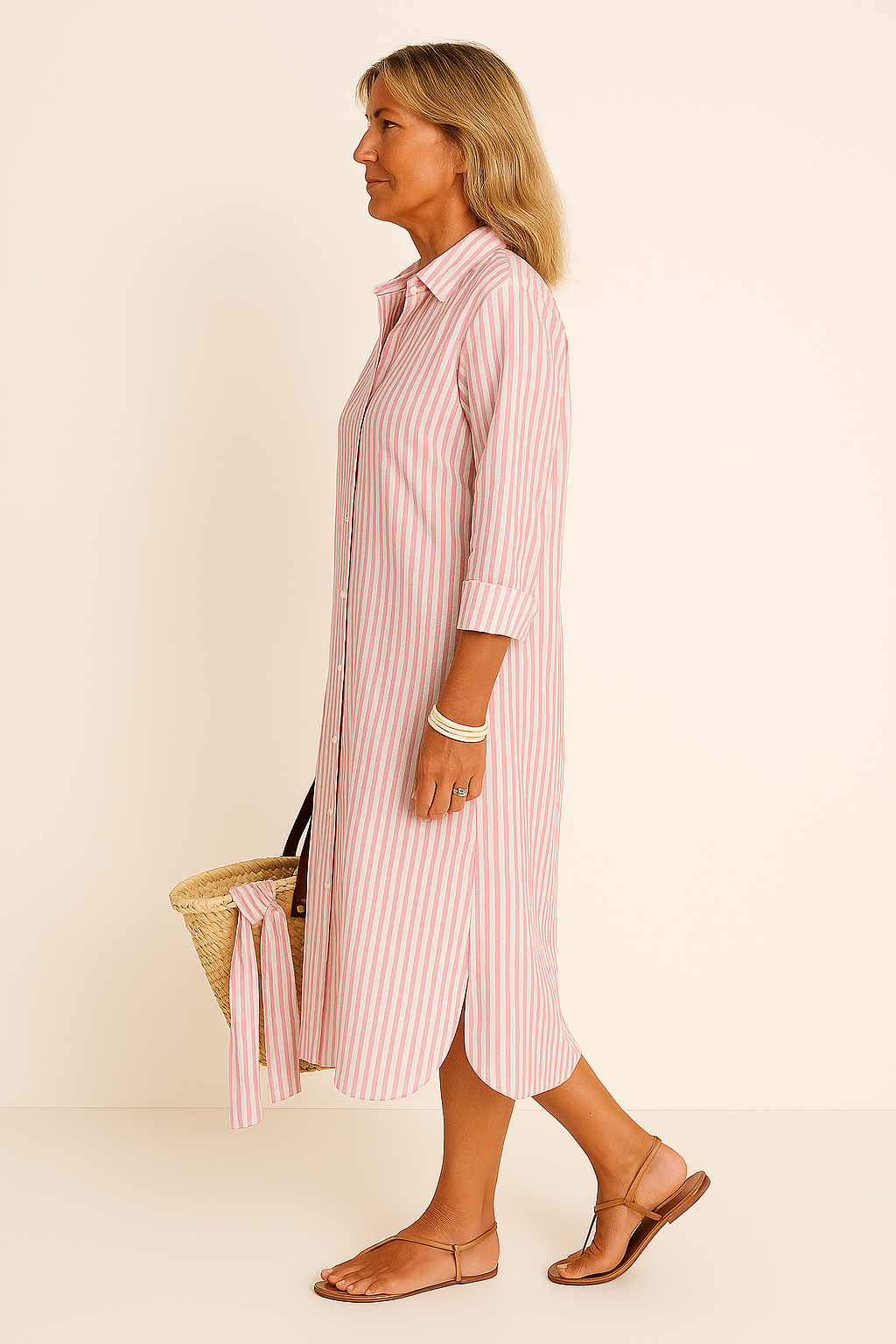 Loes™ | Sommarklänning med Strandränder och Lätt Känsla