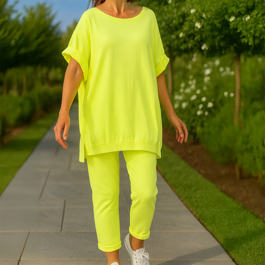 Amanda™ | Lössittande Sweatshirt- & Byxset