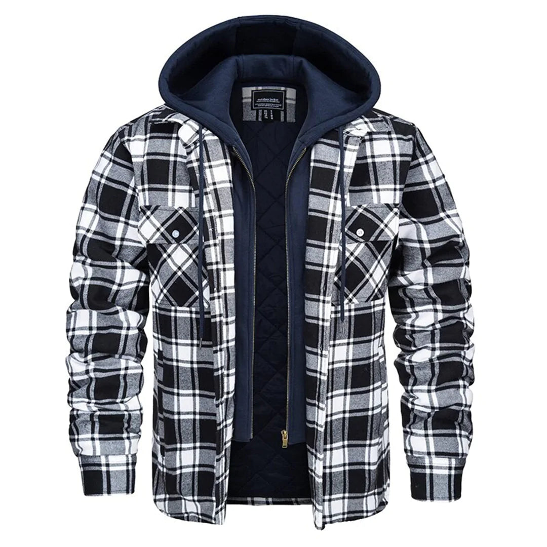 Joel™ | Rutig Hooded Jacka