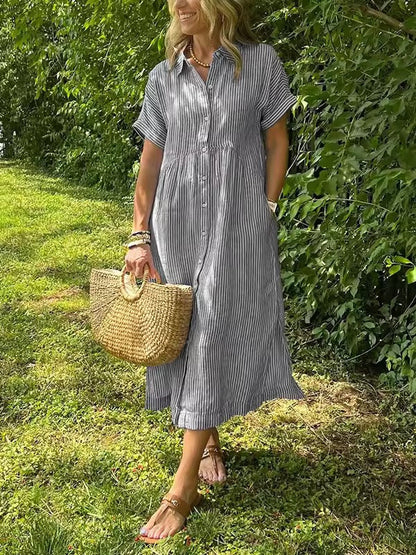 My™ | Randig skjortklänning för avslappnad sommarstil
