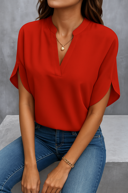 Olivia™ | Elegant Blus i Lätt Lyx