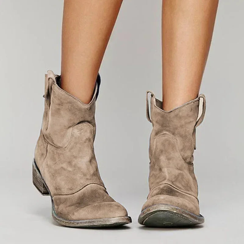 Helga™ | Vintage Western Ankelboots med Modern Touch