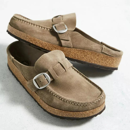Selma™ | Lyxiga Ortopediska Tofflor med Stilren Läderlook
