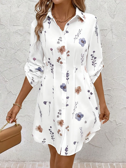 Elvira™ | Blommig Midiklänning med Elegant Känsla