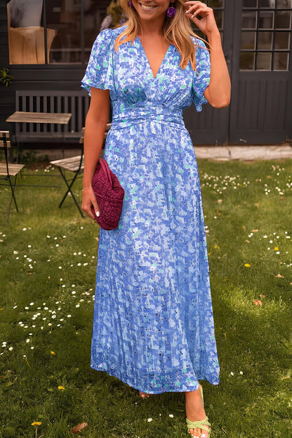 Astrid™ | Lyxig Maxiklänning med Elegant V-ringning